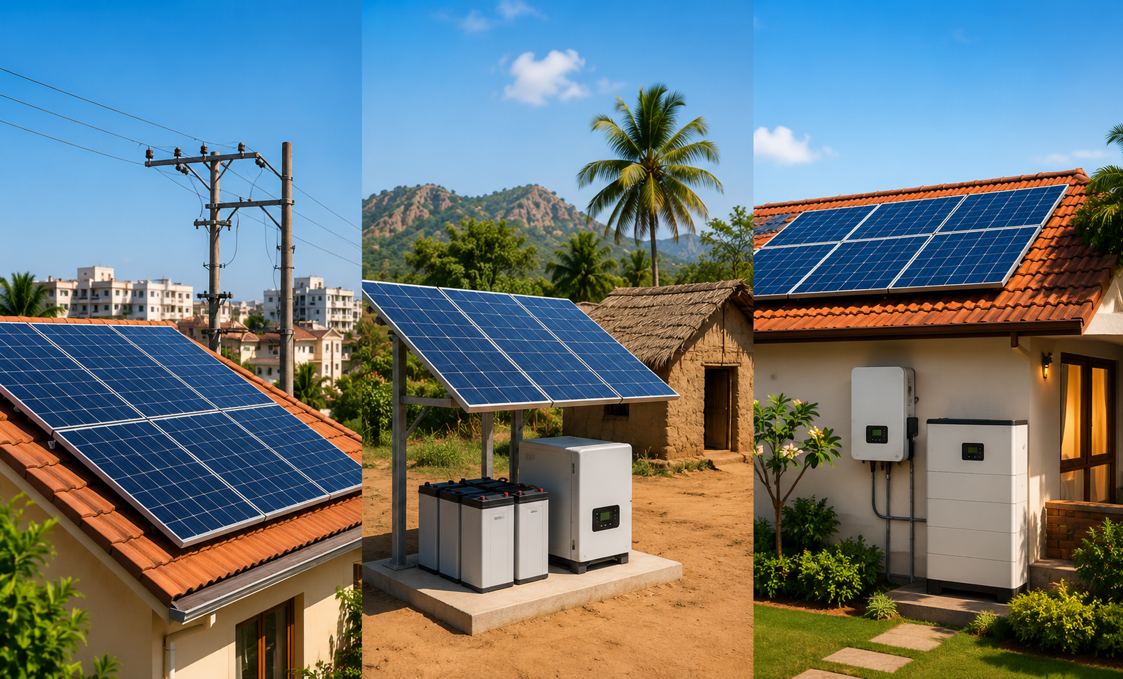 On-Grid vs Off-Grid Solar System Comparison Tamil Nadu